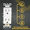 Faith Duplex Straight Blade Receptacle, 5-15R, 15 A, 125V AC, 2 Pole, 3 Wire, Grounded SSRE1-WH-10 - alternate 6